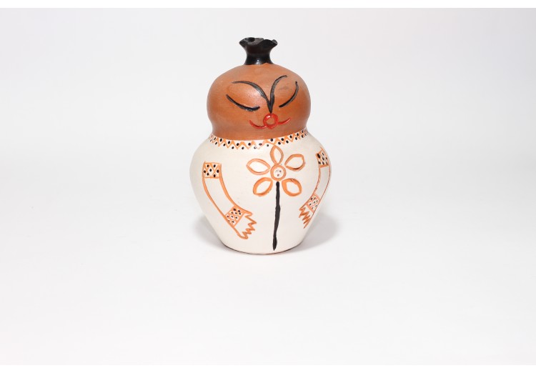 Puşculiţă ceramică pictată medie